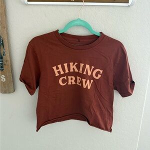 💪🏻👚 Keep Nature Wild Hiking Crew Crop Top Rust Small
